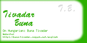 tivadar buna business card